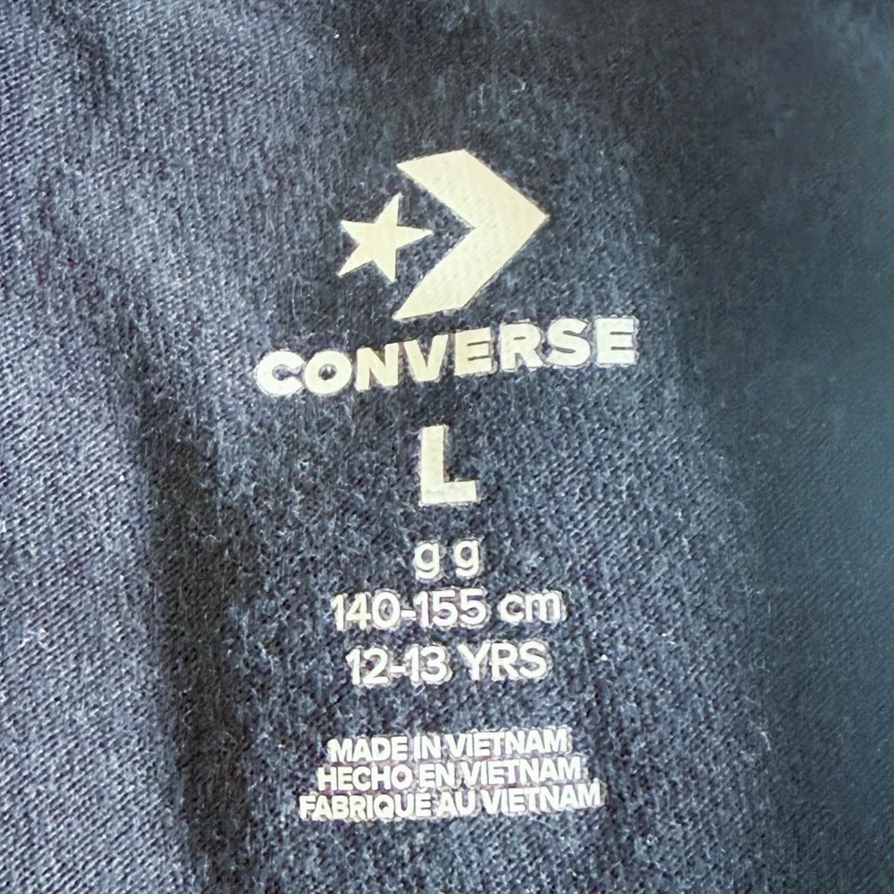 Converse Girls Biker Shorts 10/12 Black Silver Logo Stretch
